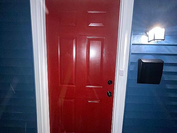 New metal door & mailbox