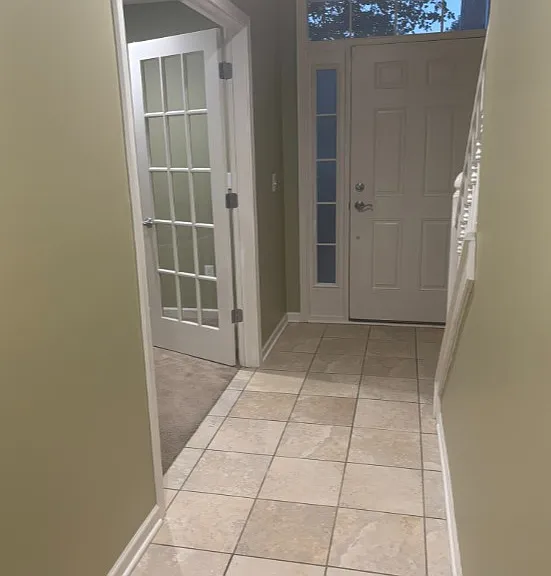 walking in from garage