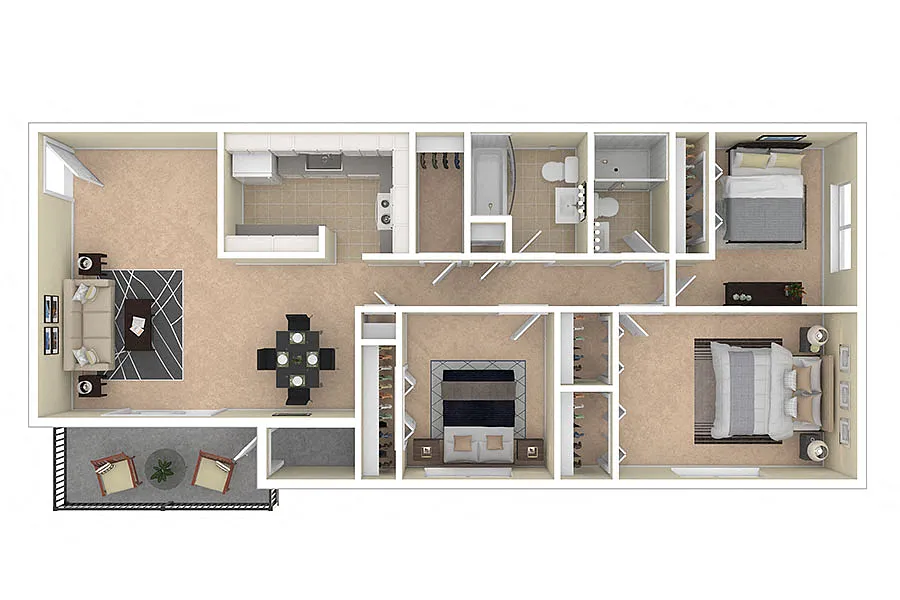 Floor plan 3 BEDROOM