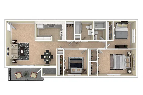 Floor plan 3 BEDROOM