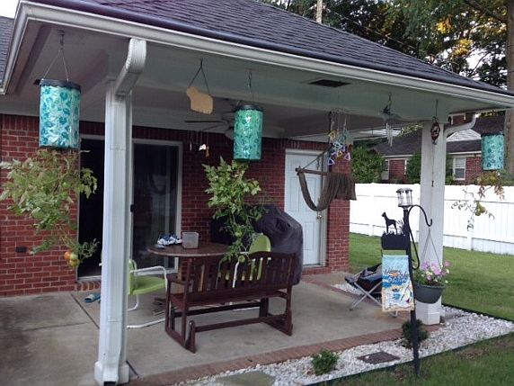 Partially covered patio