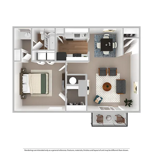 Floor plan 1x1U