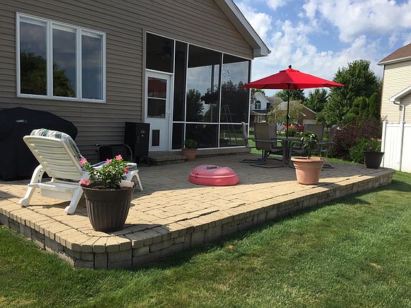 Brick paver patio.