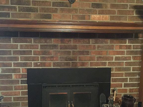 Fireplace in den