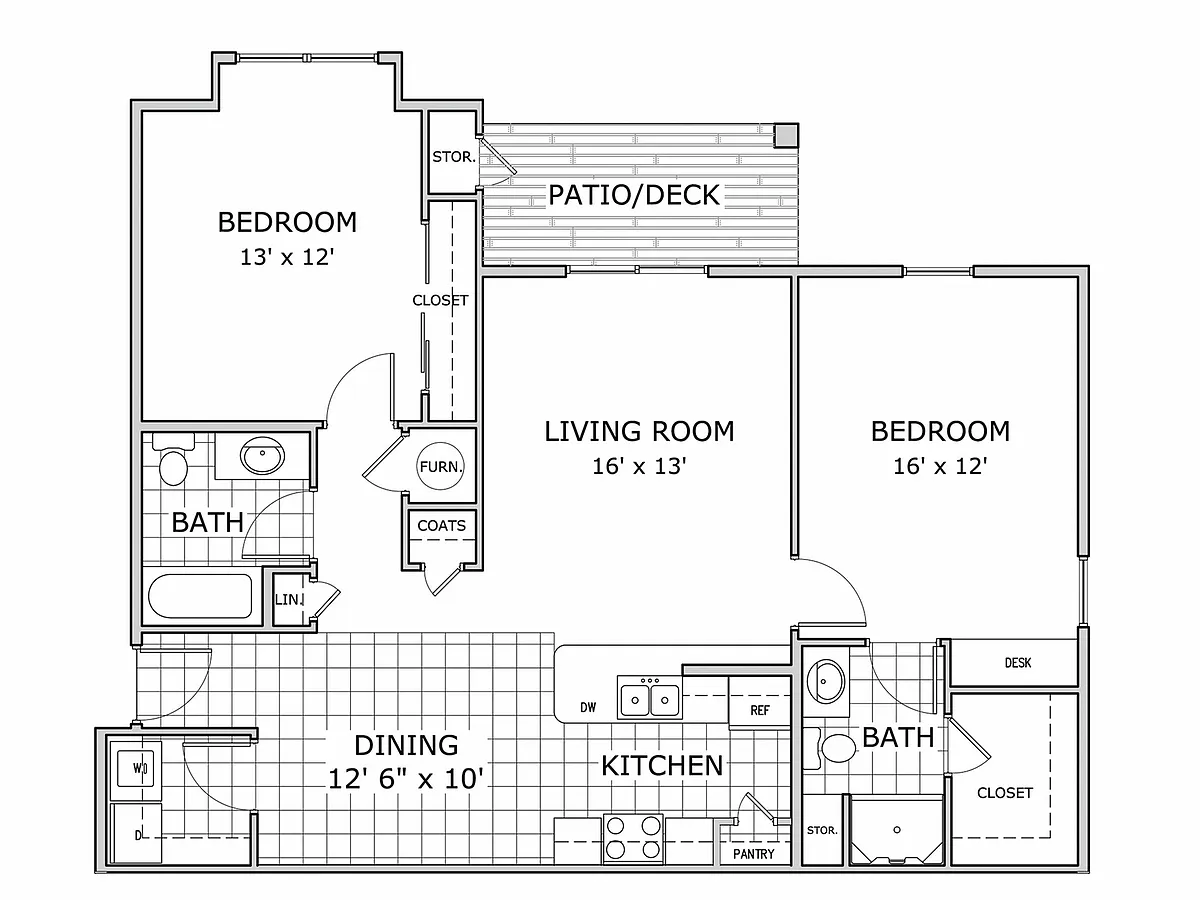 Floor plan 2 Bedroom