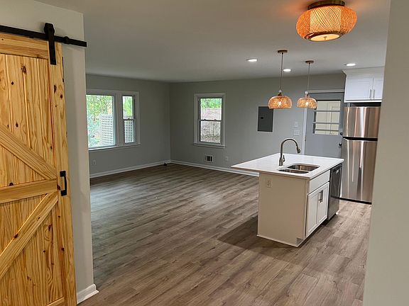 Family room and kitchen