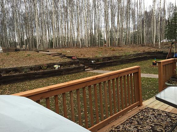 Backyard with walk to patio