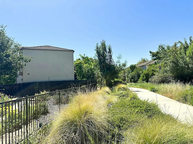 View towards house from park and greenbelt