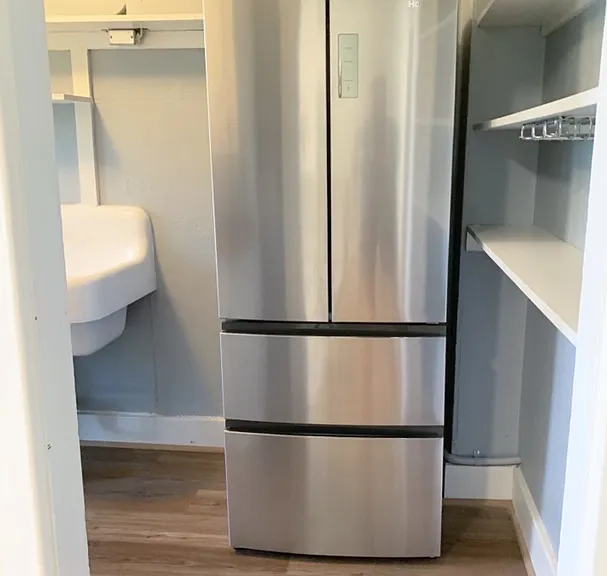 Kitchen: Stainless Steel refrigerator