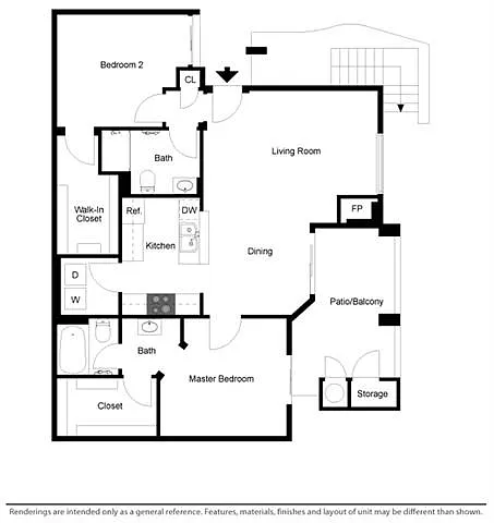 Floor plan Two Bedroom B1