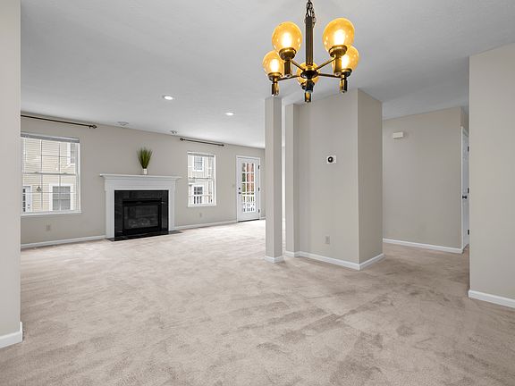 Open living and dining room