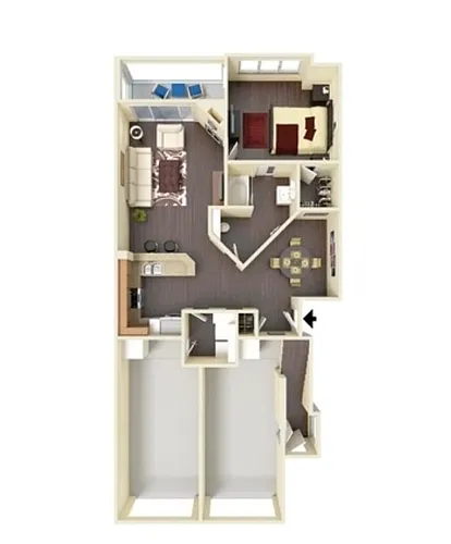 Floor plan 1X1-835