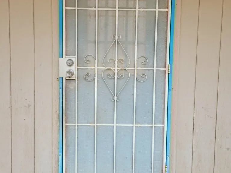 Close up of front door