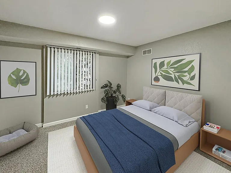 Spacious Carpeted Bedroom with Window