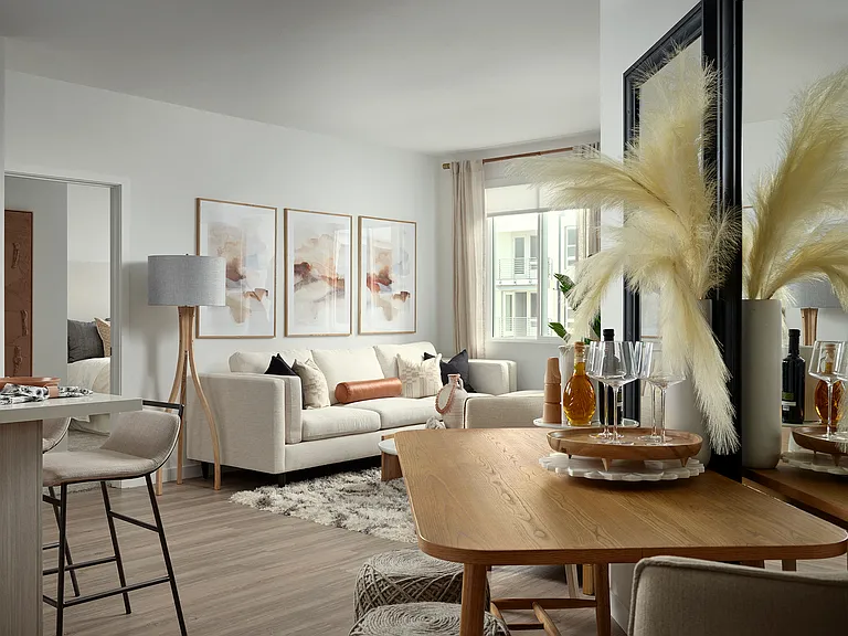 B500: Bright Living and Dining Area