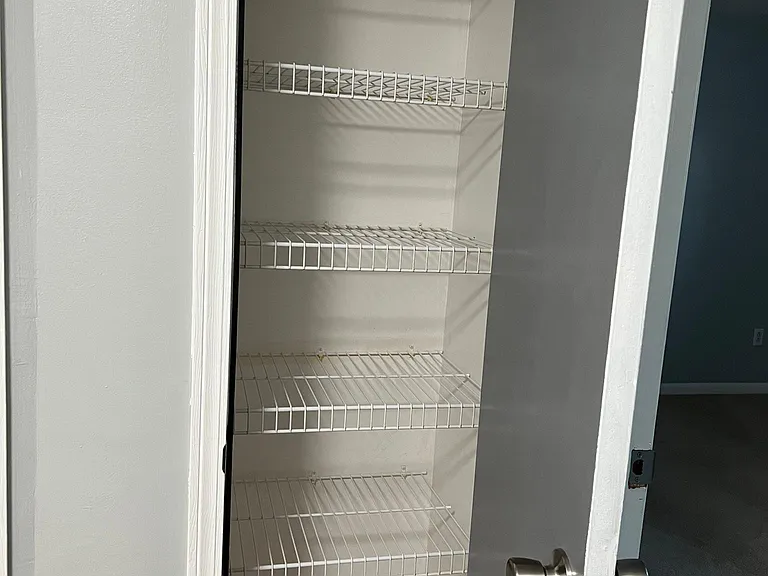 Good size linen closet in upstairs hallway