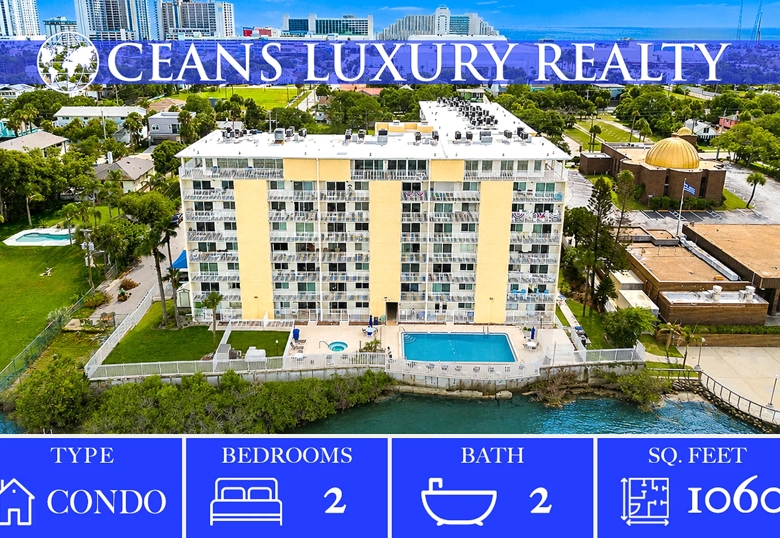 Riverfront Condo | 2 Bedrooms | 2 Bathrooms | Walk to the Beach — Photo 1
