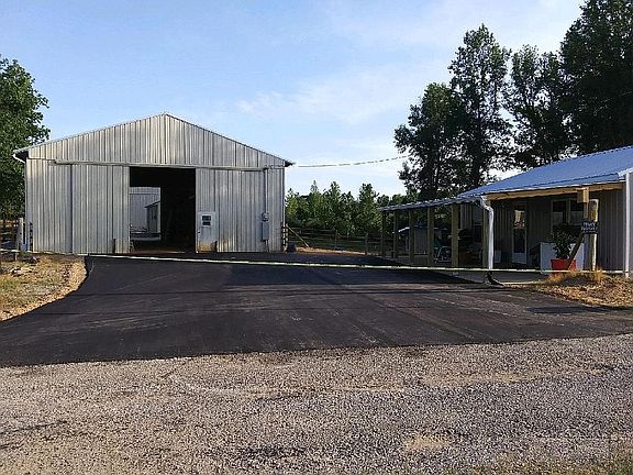 Driveway paved with asphalt
