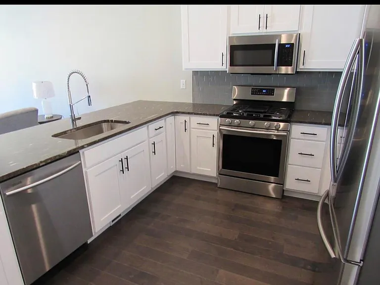 Pull out garbage/recycling, gas stove, icemaker, and garbage disposal
