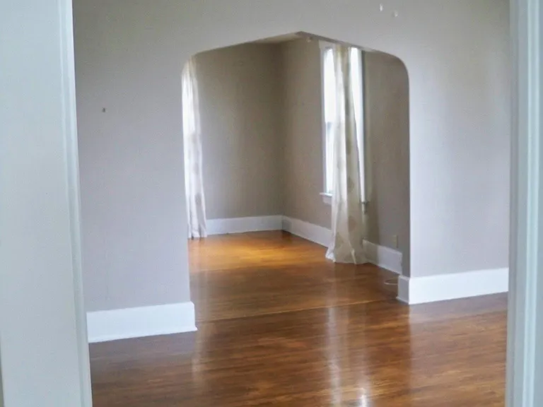 View from kitchen to dining/living rooms