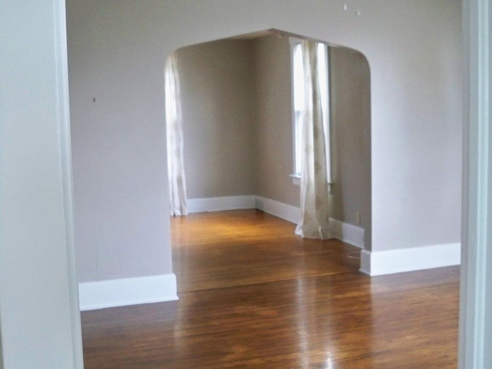 View from kitchen to dining/living rooms