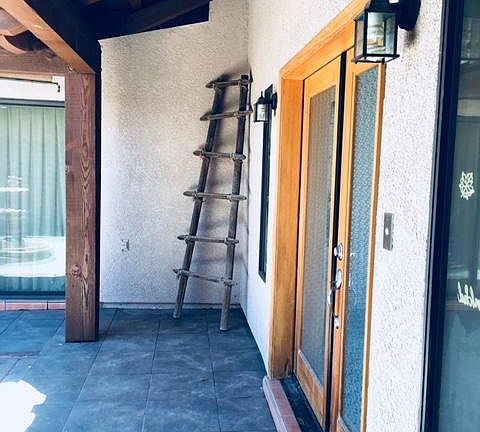 front door to courtyard