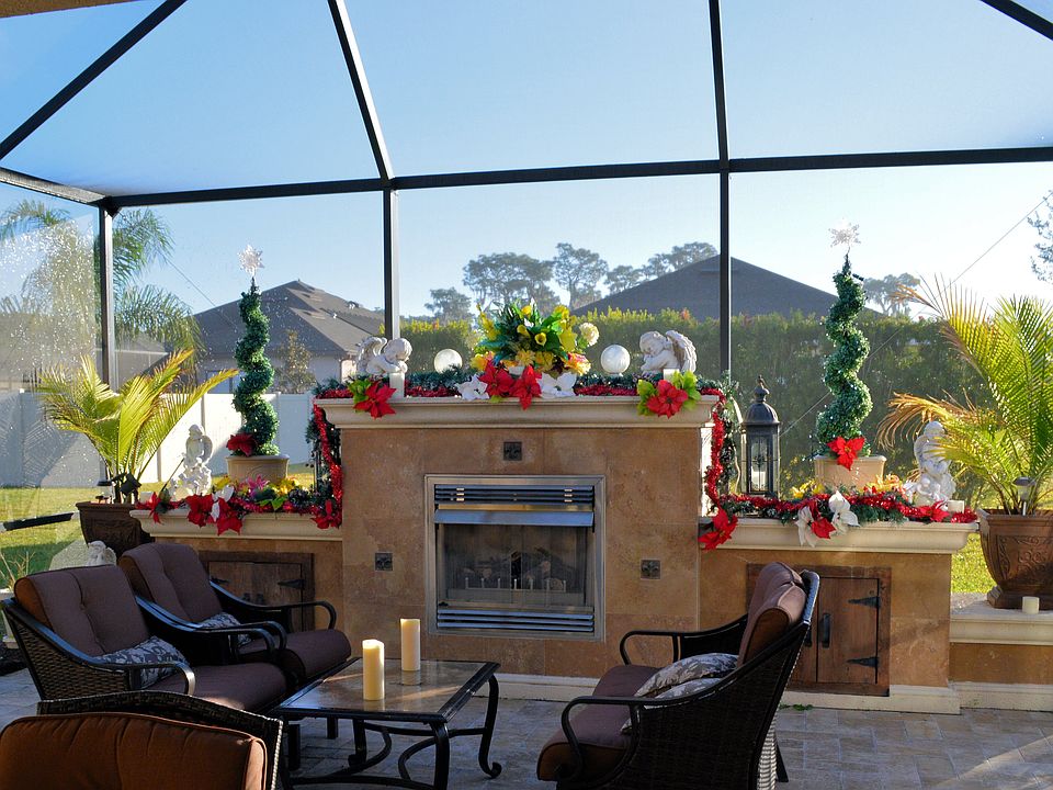 Fireplace and patio