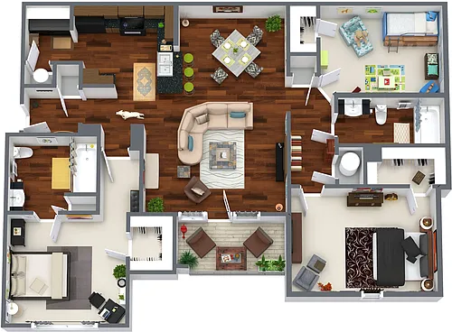 Floor plan C - 3 Bedrm, 2 Bathrm