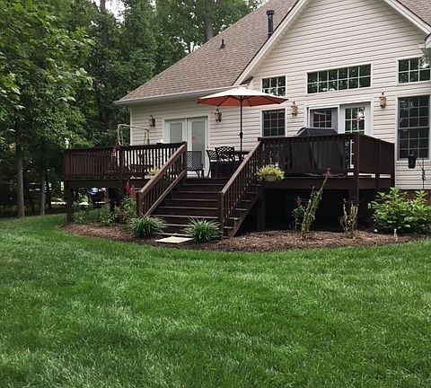 Rear of home with deck porch