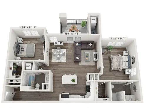 Floor plan 2 BD