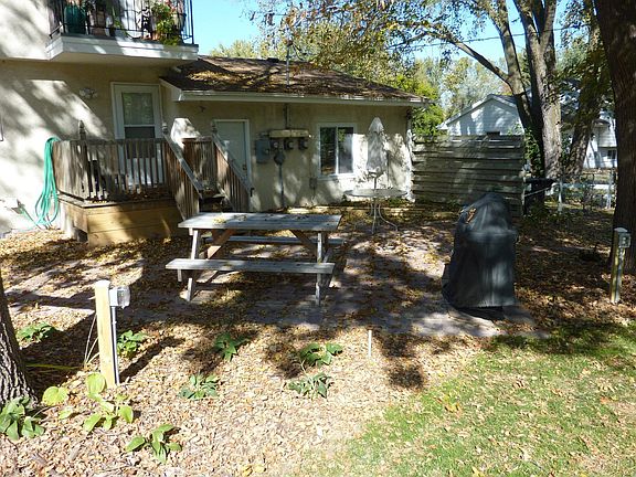 two patios in back yard