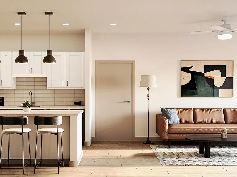 Kitchen and Living Room