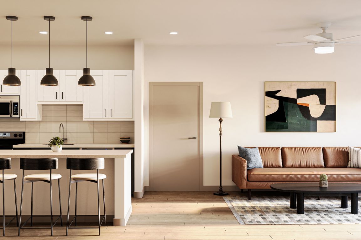 Kitchen and Living Room