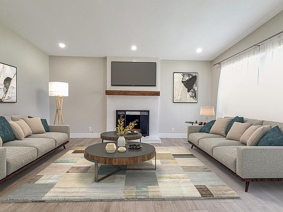 Digitally Staged Living Room