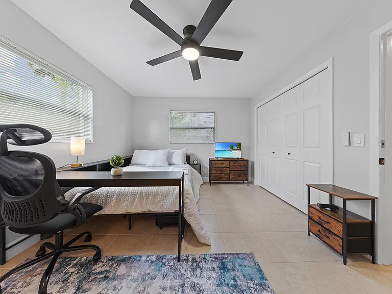 $225/week bed, desk, TV, mini fridge, Wi-Fi, utilities. Everything included, nothing to buy.