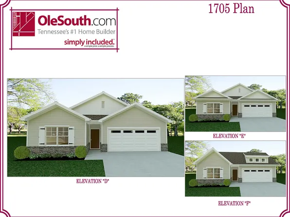 1705 Elevation DEF Plan, Cumberland Estates