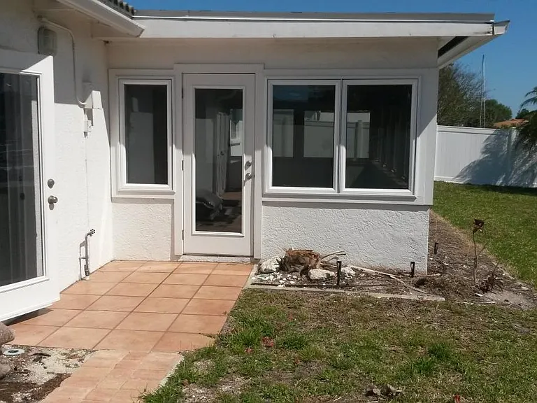 Back door of house