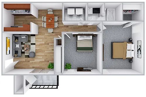Floor plan 2 BEDROOM