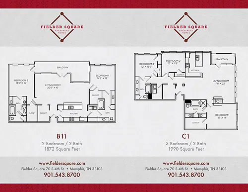 Floor plan C1 Three Bedroom