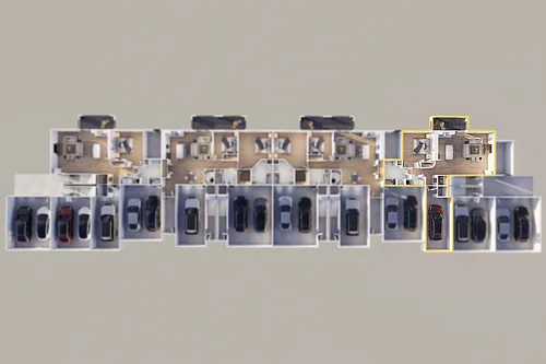 Floor plan Lower - Rear View - 1 Stall