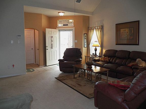 Family room with view of front entry.