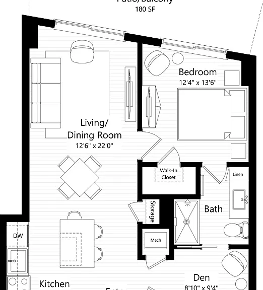 A4 floor plan ALLUVION LAS OLAS