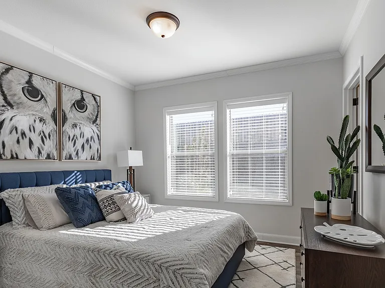 Spacious Bedroom with Large Windows