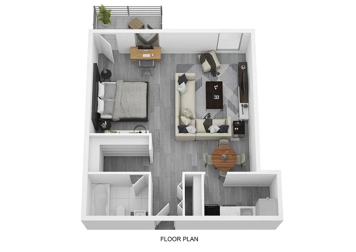 Floor plan 1 Bedroom Deluxe