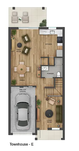 Floor plan C3 - 3 Bed Townhouse - NEW BUILD