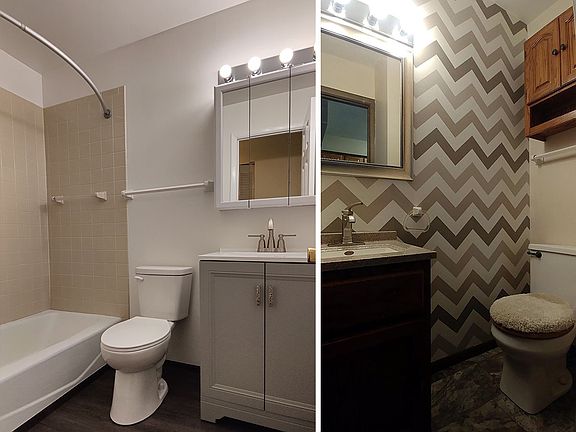 Full bath and half bath