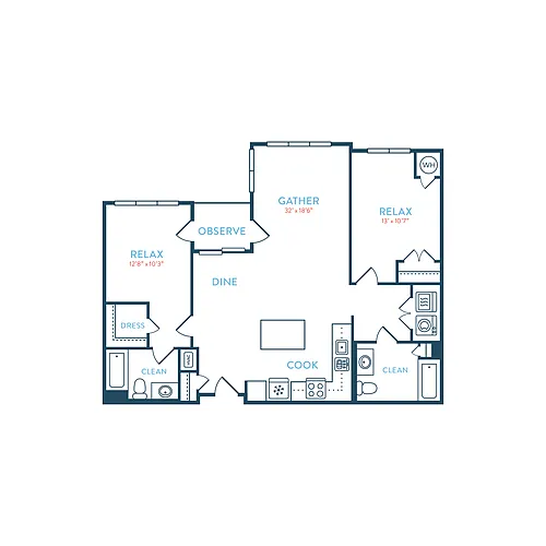 Floor plan Waypointe B7