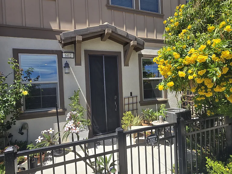Main entrance patio