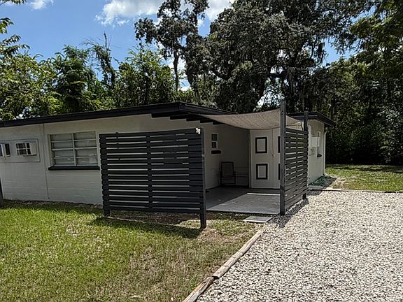 Front of duplex/patio