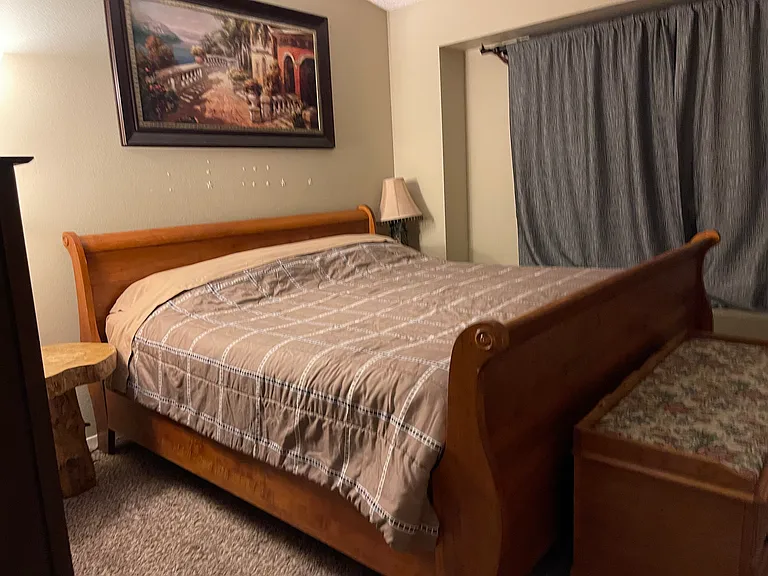 Master bedroom with king size bed